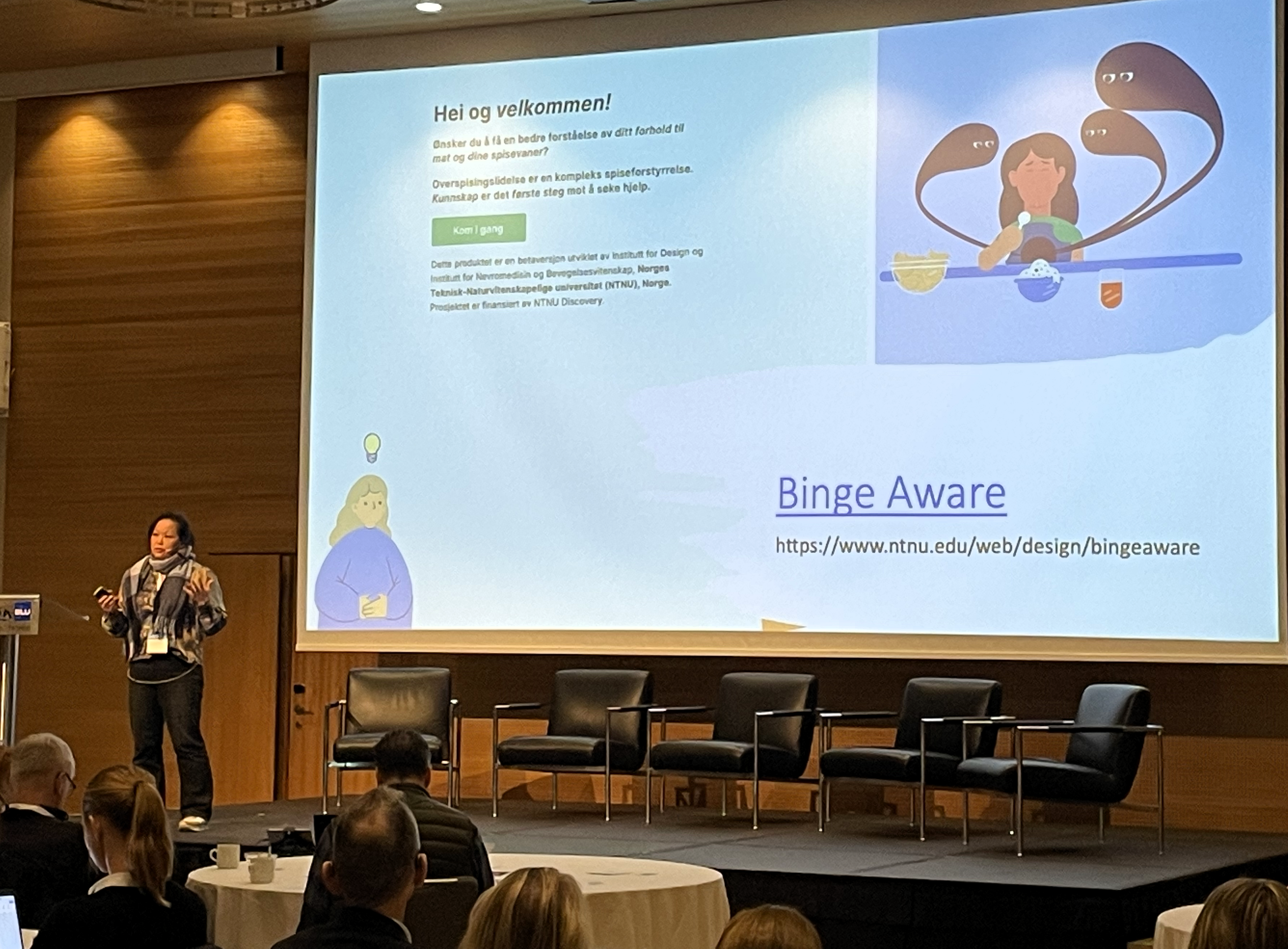 Trine Tetlie Eik Nes presenting at Fedmeforskningsdagene 2025.