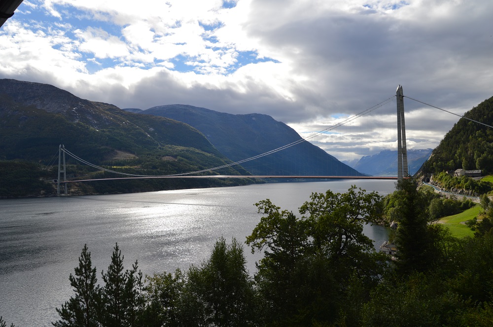 Figure 1: The Hardanger Bridge. Photograph by NTNU/Ole Øiseth.