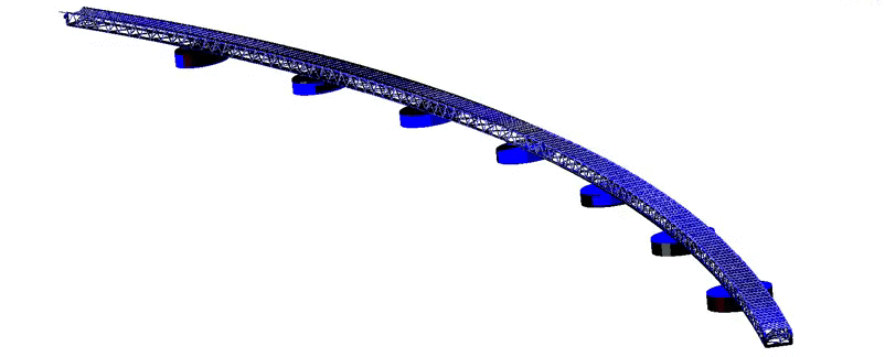 Animation of second vertical mode (f=0.16 Hz). Model and animation by NTNU/Øyvind Wiig Petersen and Knut Andreas Kvåle.