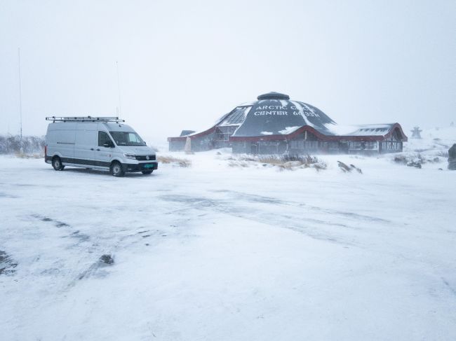 The test vehicle on a data acquisition excursion