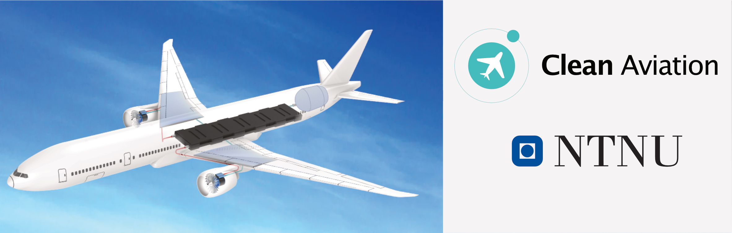 Hydrogen airplane. illustration