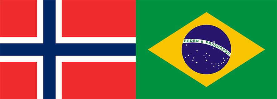 Flag Norway Brasil