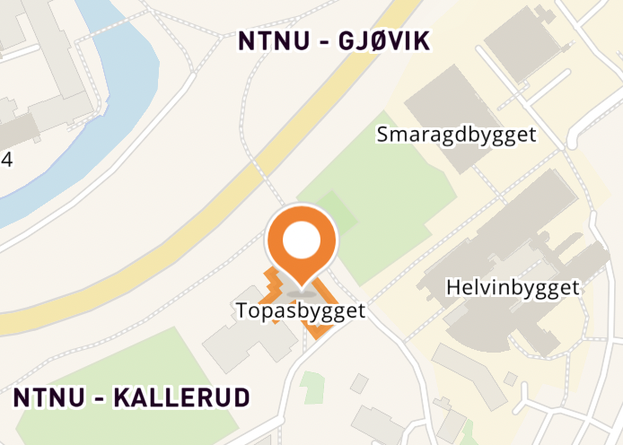 Map view of NTNU Gjøvik