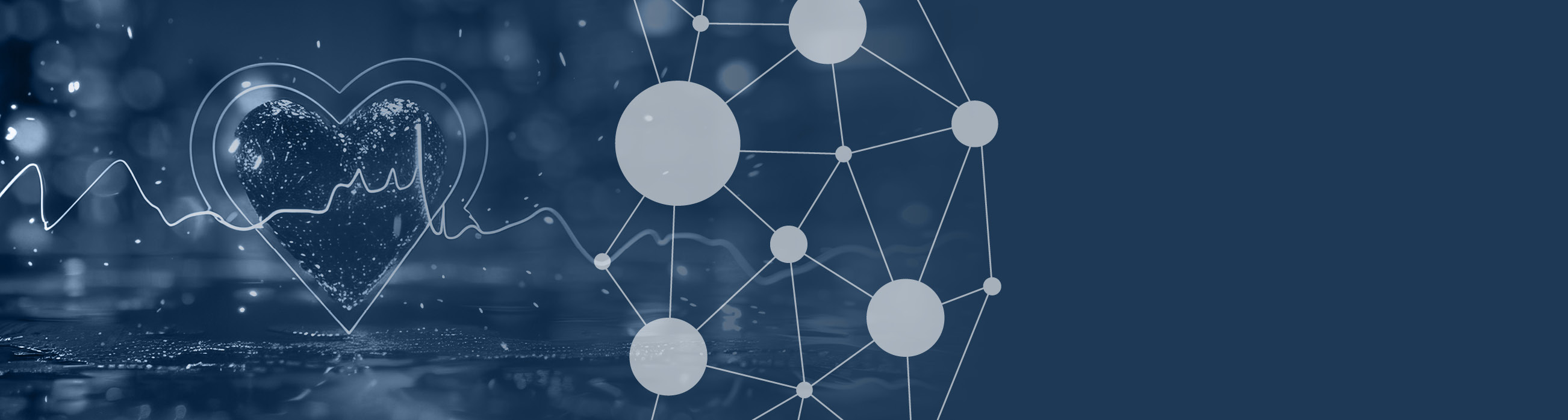 Heart in blue tones. Illustration