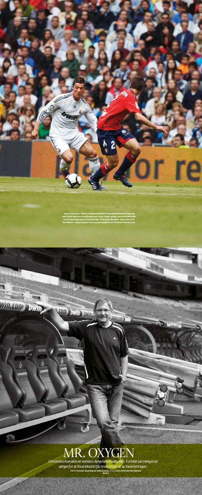 Football training and photo of Jan Helgerud.