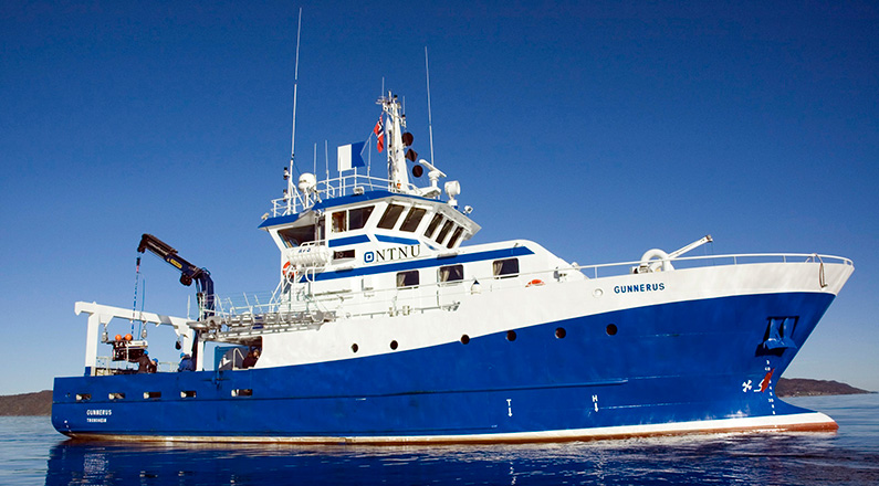 Research Vessel Gunnerus at sea. Photo: Fredrik Skoglund