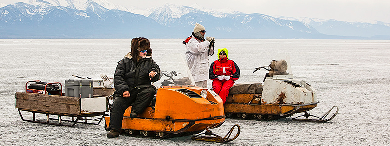Fieldwork in Lake Baikal, Sibiria. Photo