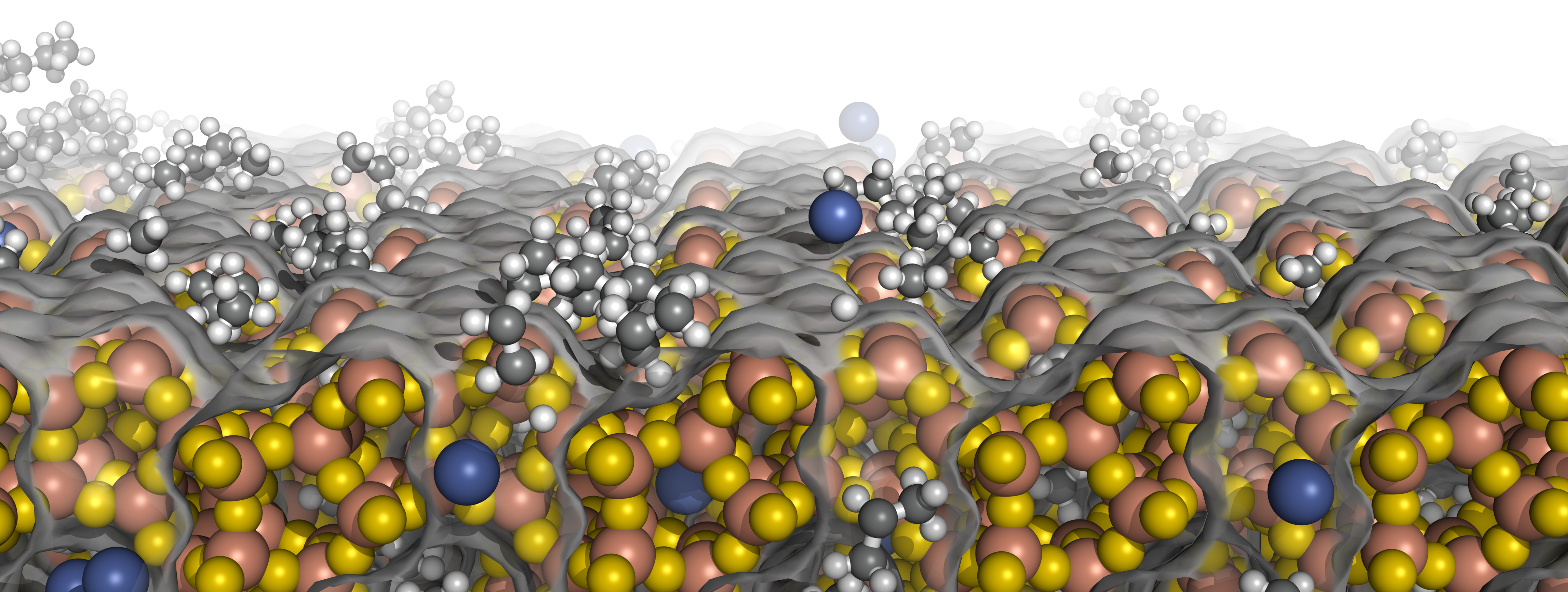 Illustration of complex molecular systems.