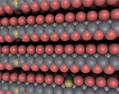 Picture of an atomic structure.