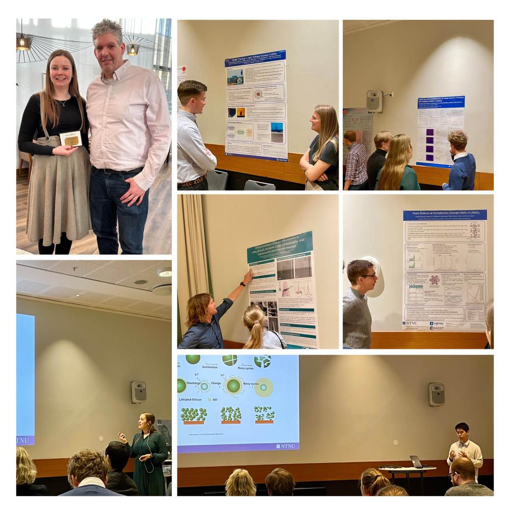 photo collage of science people presenting
