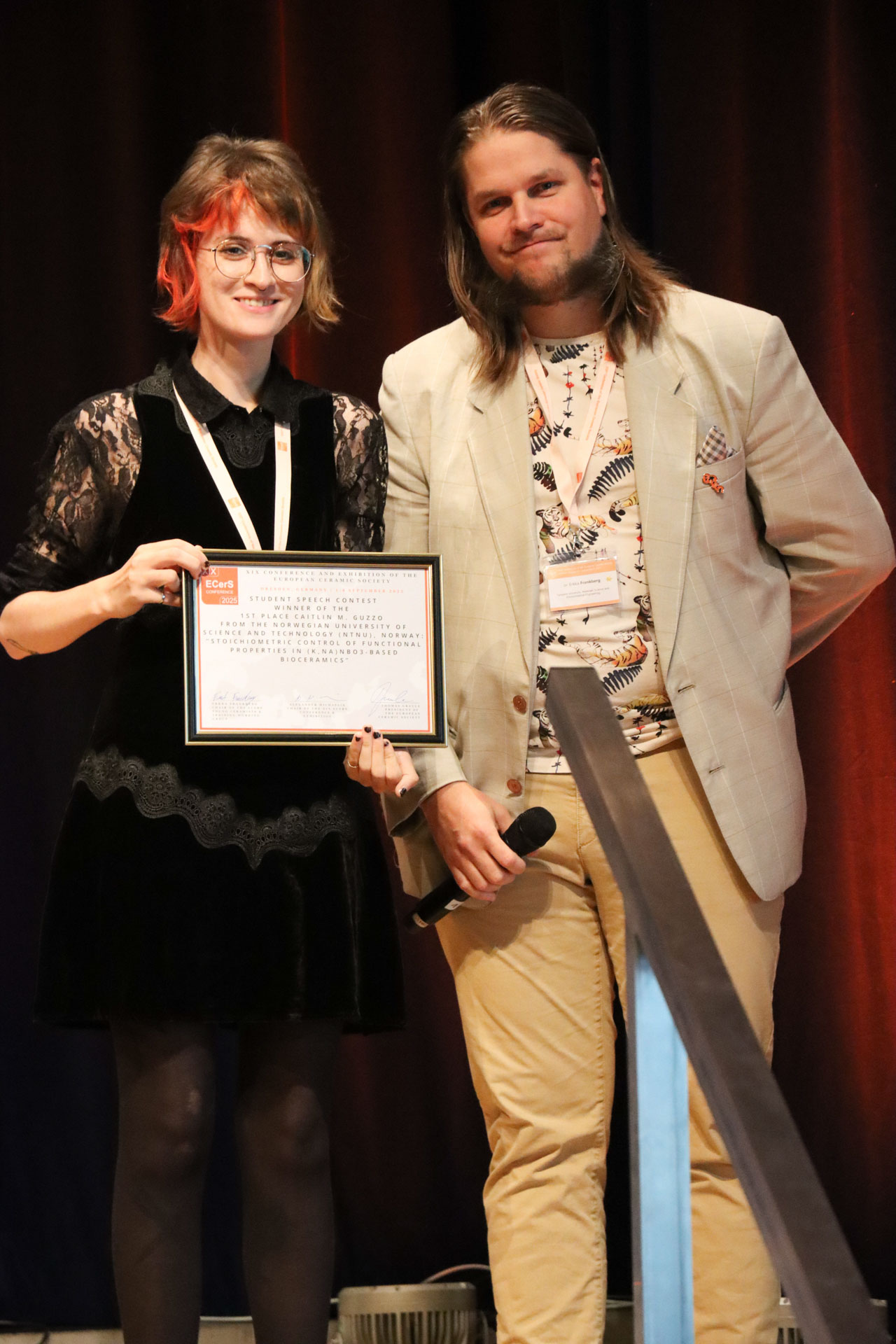 woman and man with diploma
