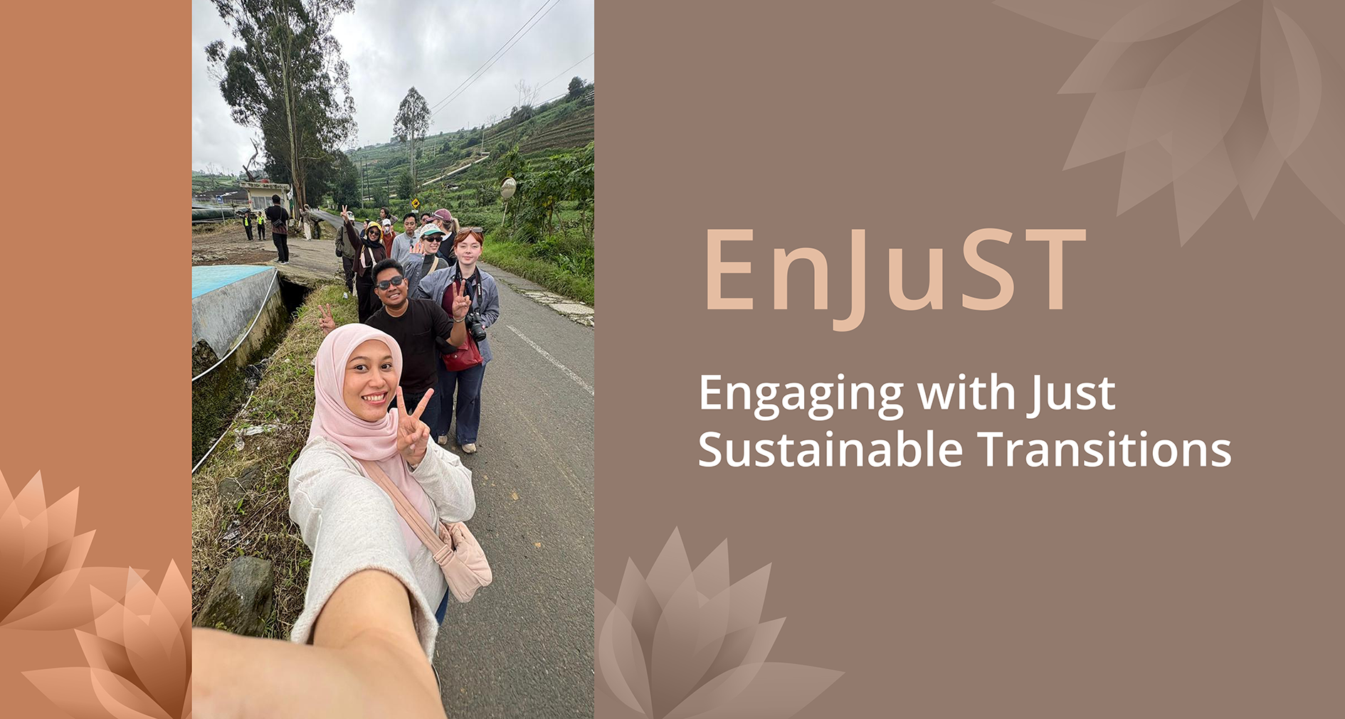 Picture of Norwegian and Indonesian students in a hydro park