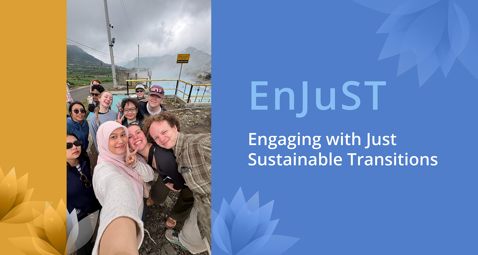 Picture of students at hydro park in Indonesia