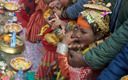 Girl marries a fruit, Nepal. Photo 