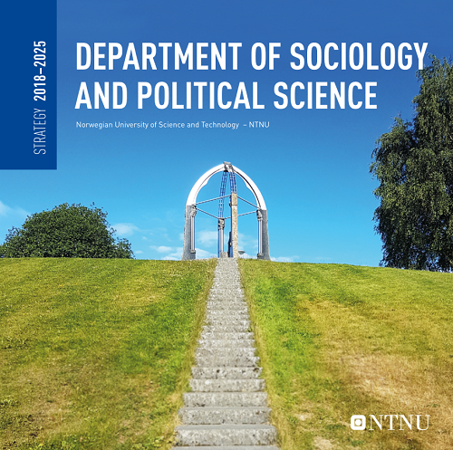 Front page of the strategy for Department of sociology and political science. Photo.