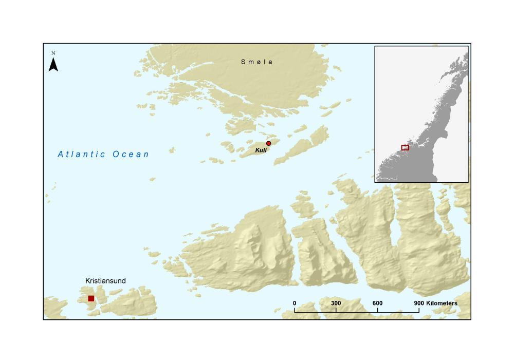 Map showing the location of Kuli island.