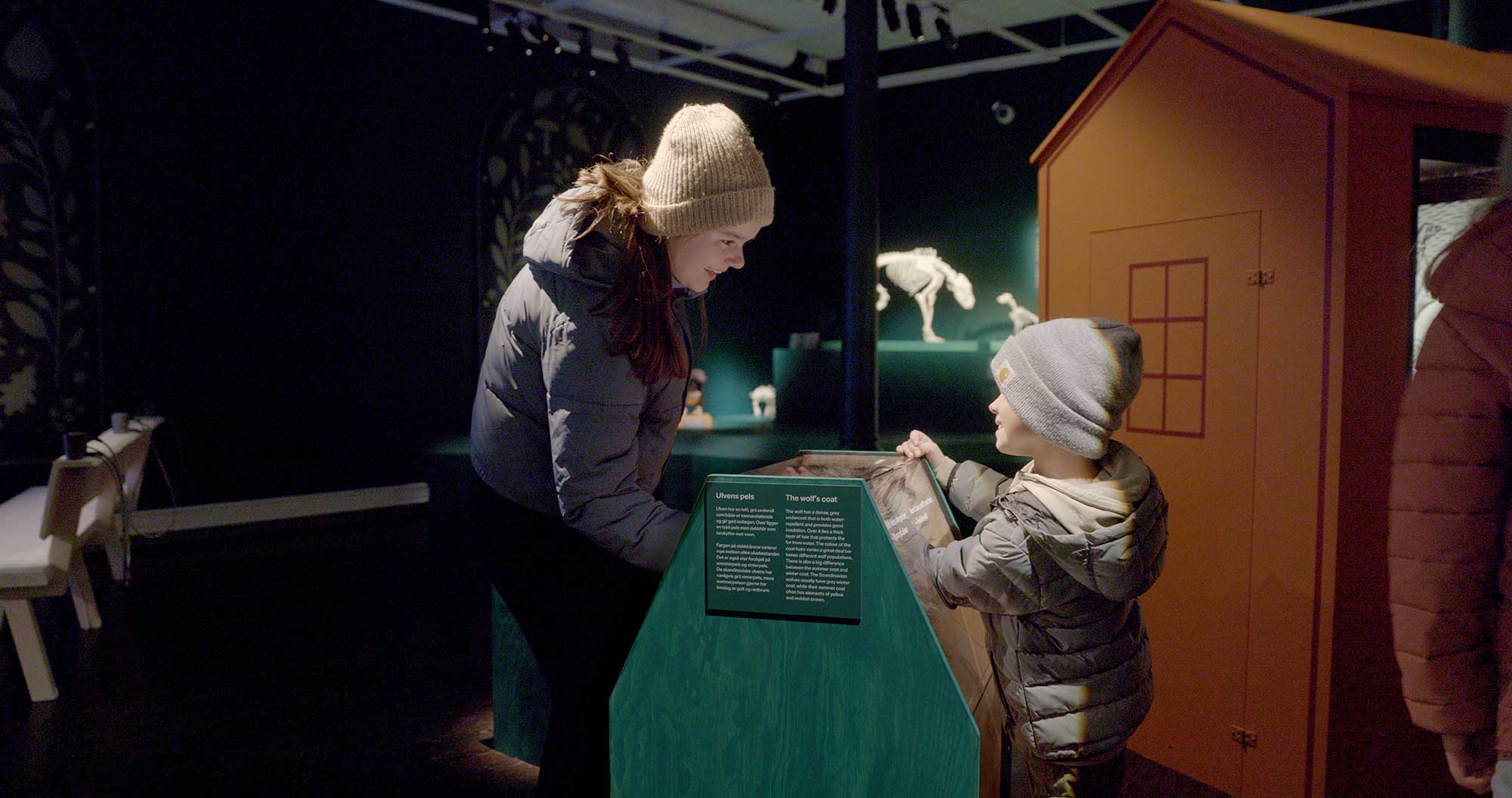 boy and girl exploring the exhibition