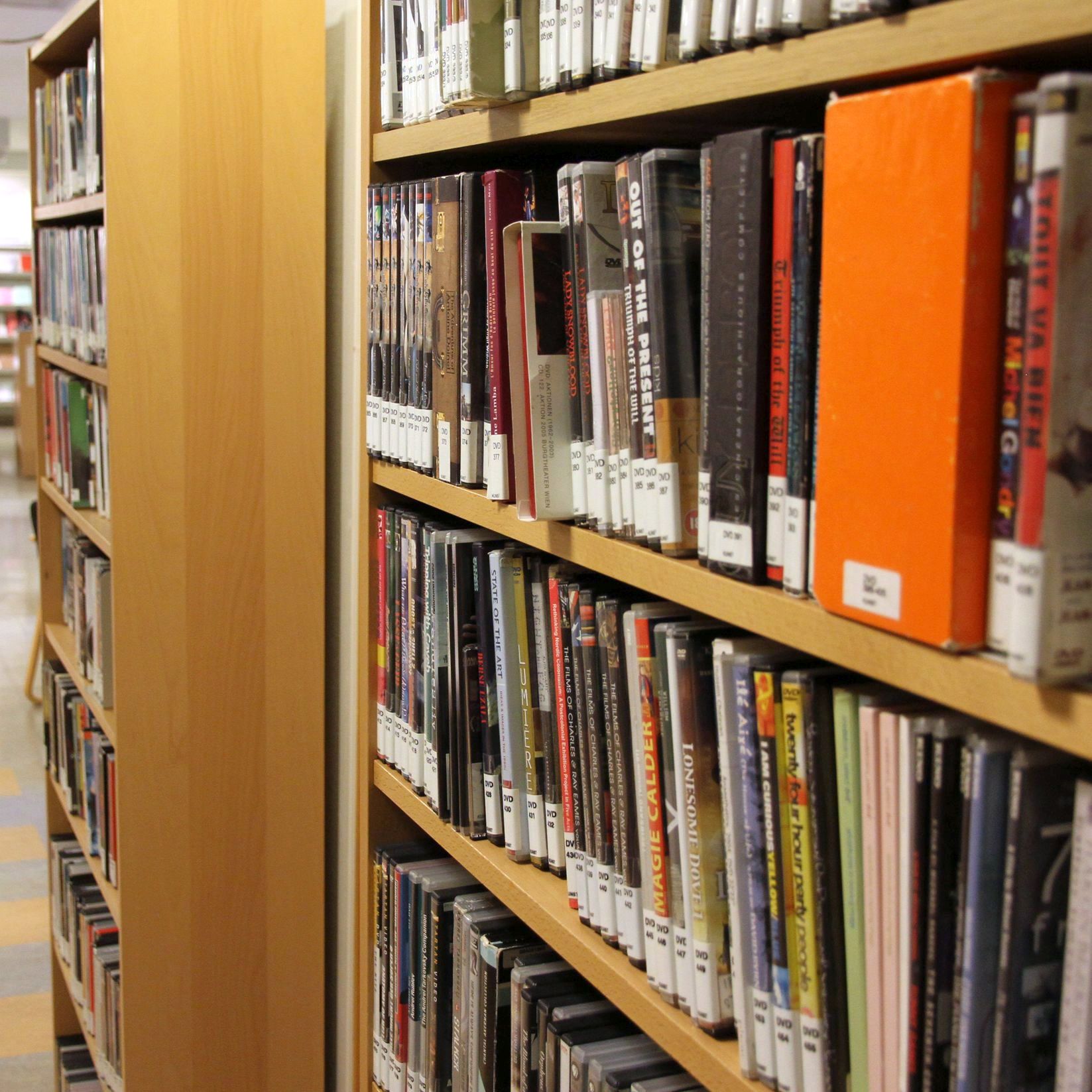 DVD collection, art library