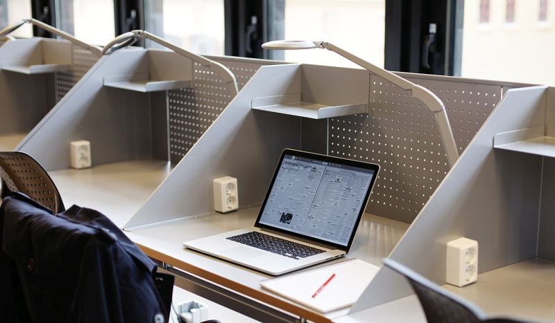 Study space in the reading room