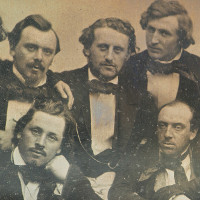 Historical photo of five men