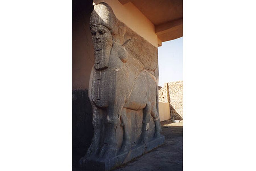 Photo: lamassu from Nineveh, 2002. 
