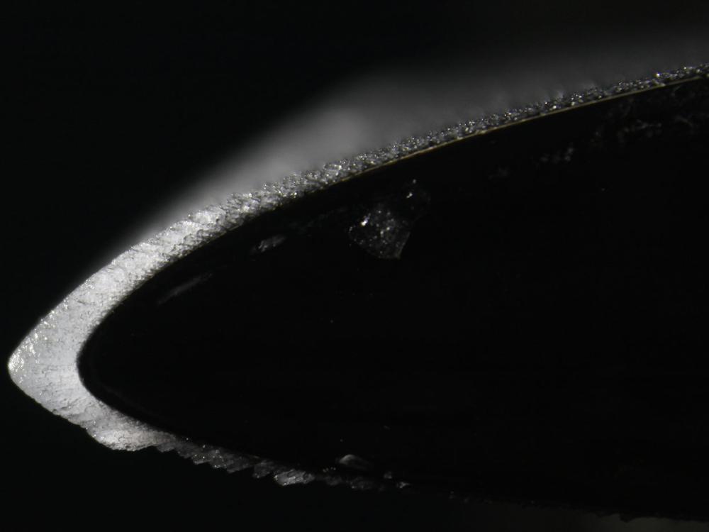 Photo: Richard Hann/UBIQ. This is what the leading edge of a UAV wing looks like without the use of the D•ICE system.