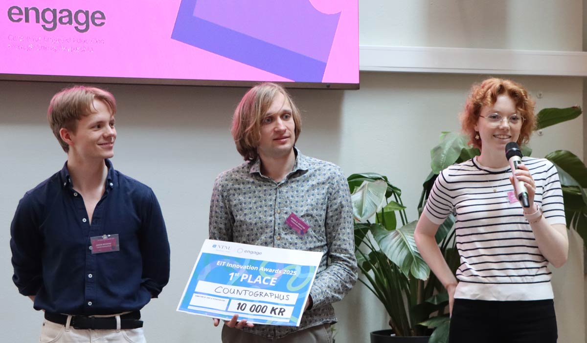 Three students from the team behind Countographus