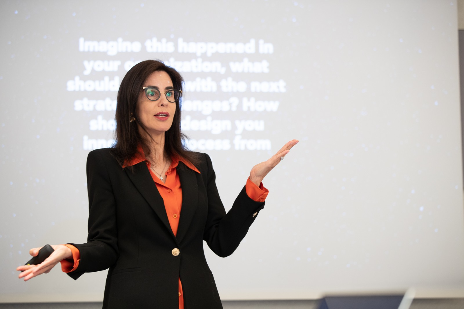 Hila Lifshitz-Assaf is a Professor in Trondheim speaking to the PIMS executive forum in May 2023