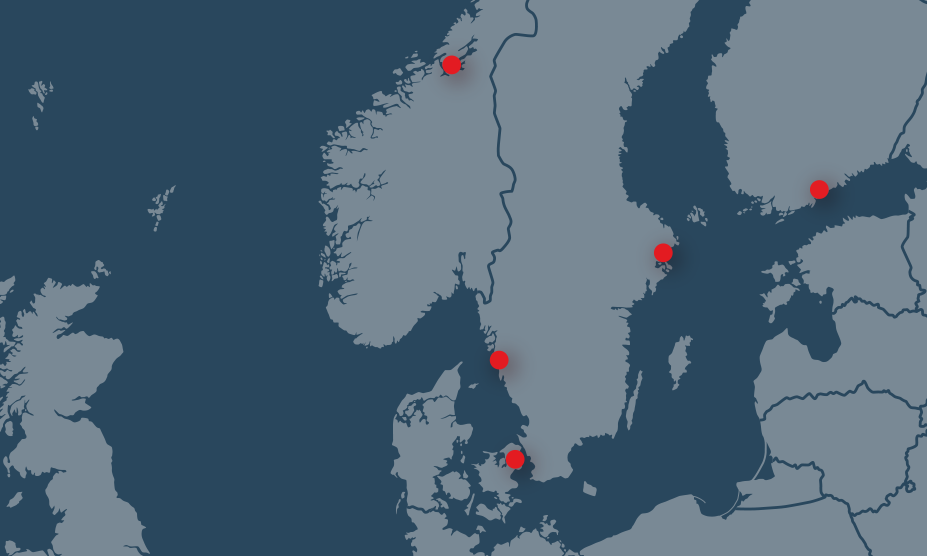 Map Nordic Five Tech: Chalmers University Of Technology, Sweden     Aalto University, Finland     Norwegian University of Science And Technology (NTNU), Norway     Royal Institute Of Technology (KTH), Sweden     Technical University Of Denmark (DTU), Denmark