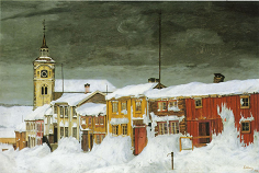 Etter snestorm av Harald Sohlberg (Wikimedia Commons) Etter snestorm av Harald Sohlberg (Wikimedia Commons)